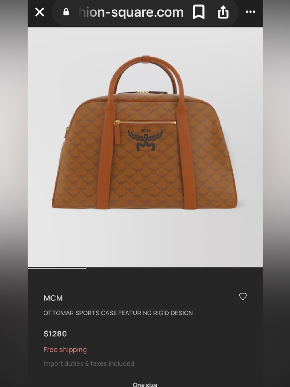 MCM Lauretos XL Ottmar Sports/Duffle/Weekender Bag in Cognac - Picture 10 of 16